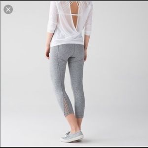 Lululemon True Self Crop, Heathered Slate Gray, 8